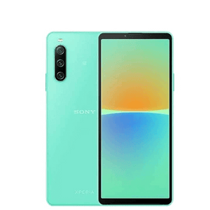 Sony Xperia 10 mark 4 128GB 6GB Ram Mint smartphone front and back view in mint color.